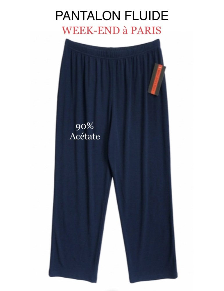 PANTALON FLUIDE ACÉTATE