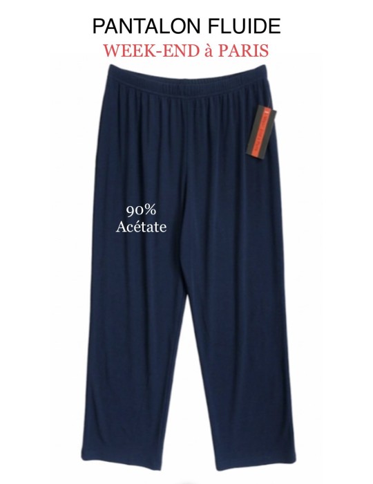 PANTALON FLUIDE ACÉTATE