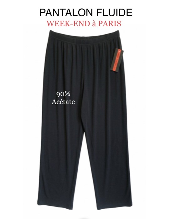 PANTALON FLUIDE ACÉTATE