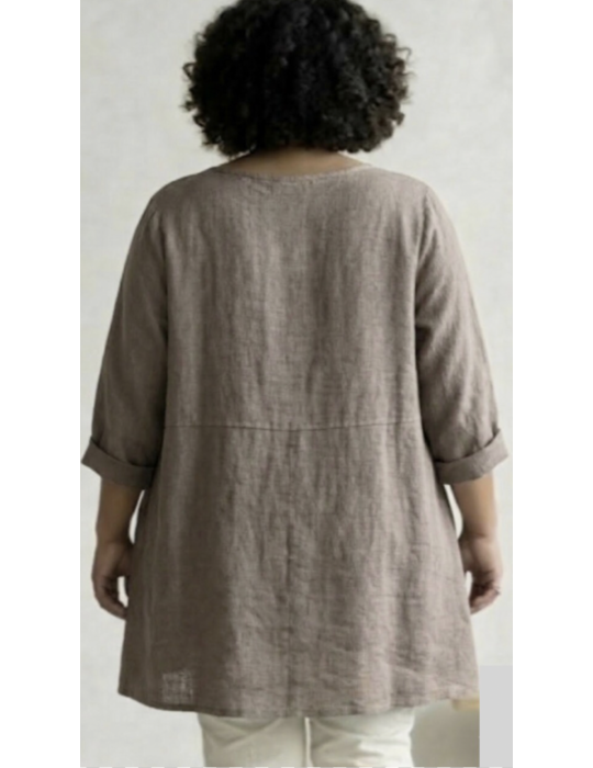 TUNIQUE OVERSIZE LIN / COTON