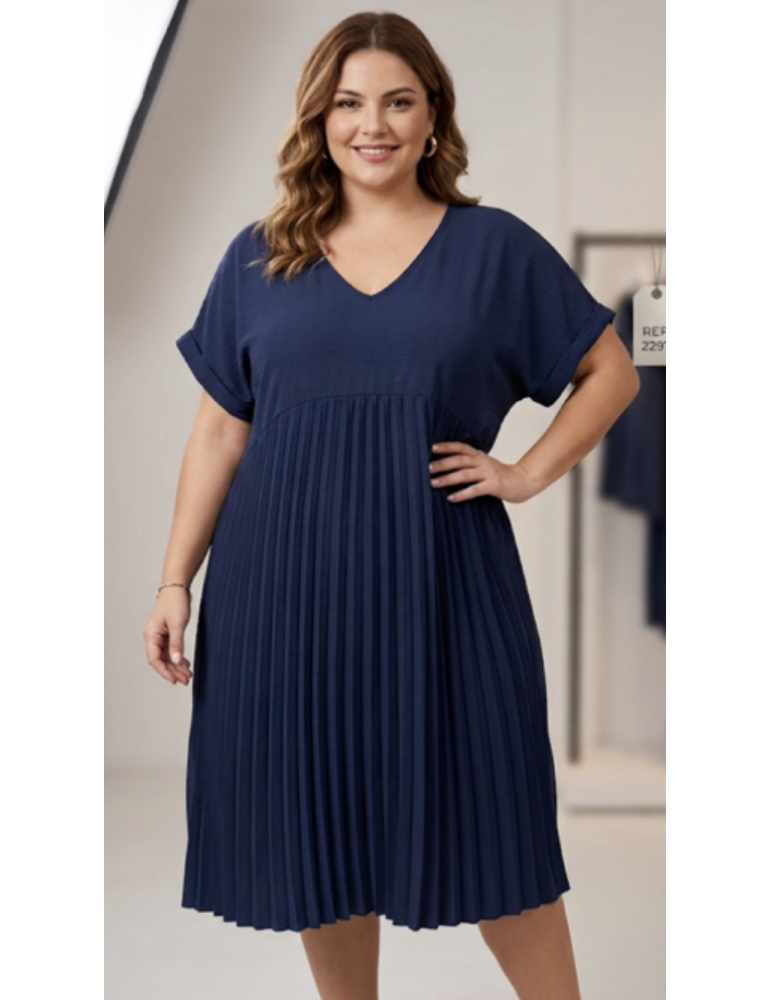 ROBE COURTE PLISSÉE