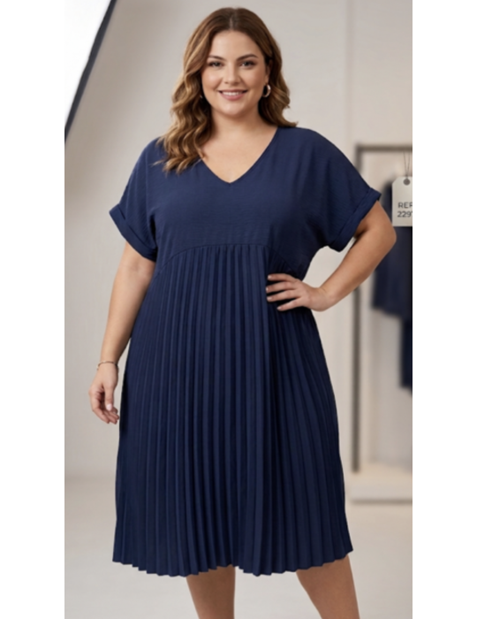 ROBE COURTE PLISSÉE