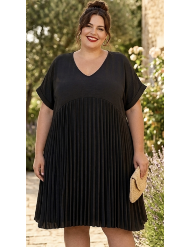 ROBE COURTE PLISSÉE