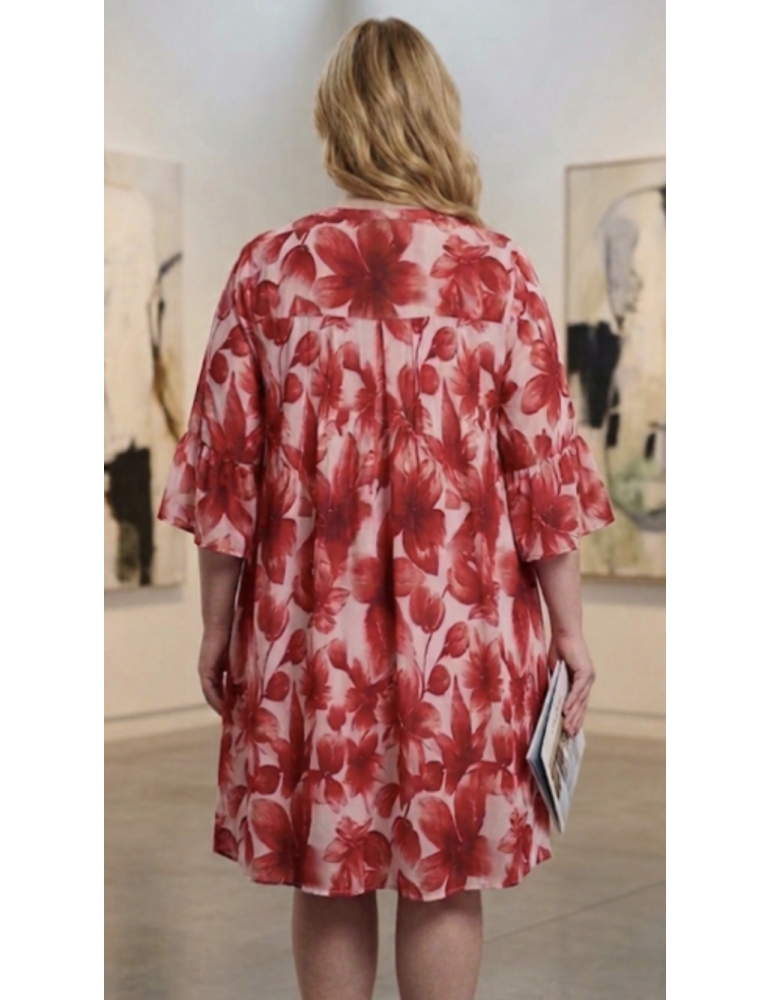 ROBE/TUNIQUE PIMENT ROUGE