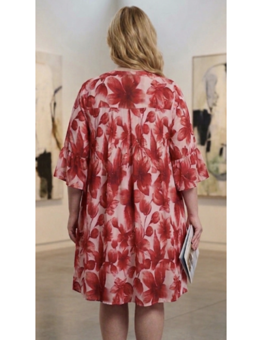 ROBE/TUNIQUE PIMENT ROUGE