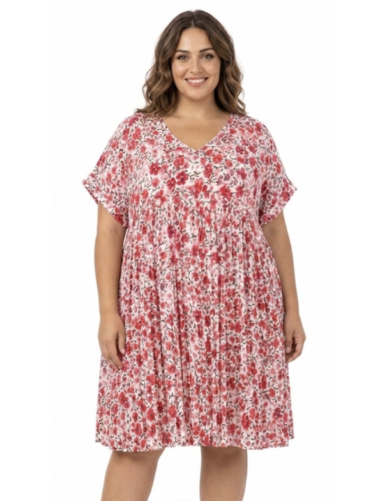 ROBE PLISSÉE FLEURS