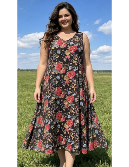 ROBE ÉVASÉE PIMENT ROUGE