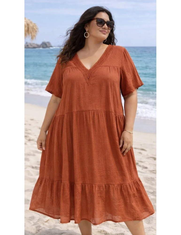 ROBE COL DENTELLE