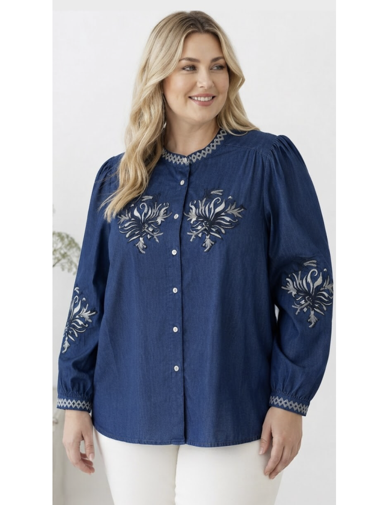CHEMISE BRODÉE 100% COTON
