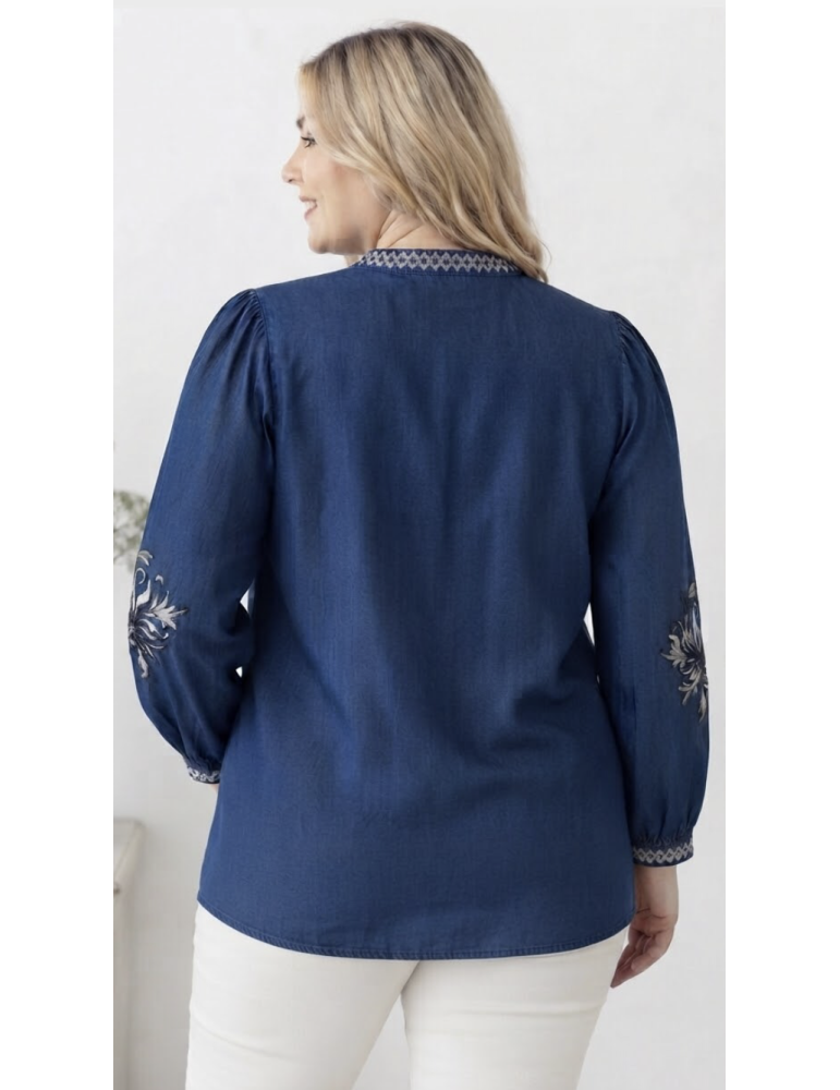 CHEMISE BRODÉE 100% COTON