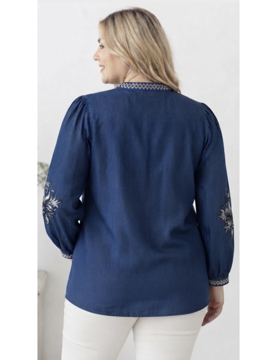 CHEMISE BRODÉE 100% COTON