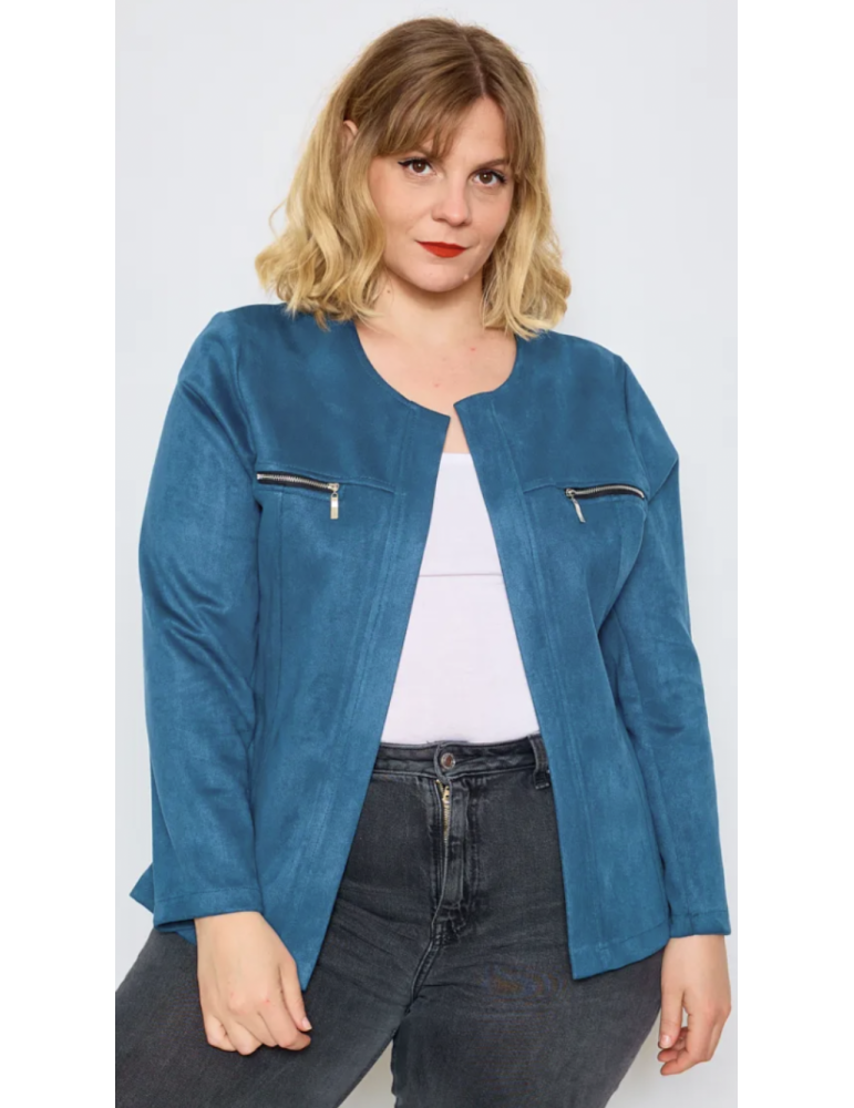 VESTE COURTE SUÉDINE
