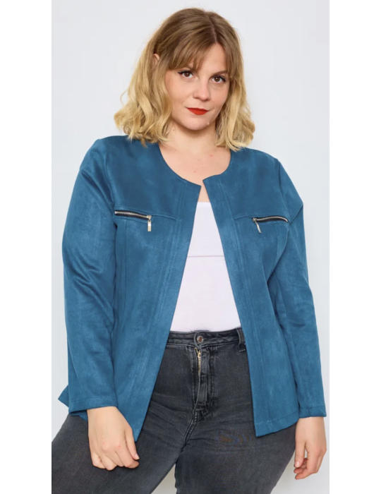 VESTE COURTE SUÉDINE