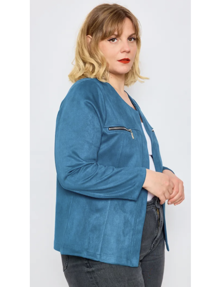 VESTE COURTE SUÉDINE