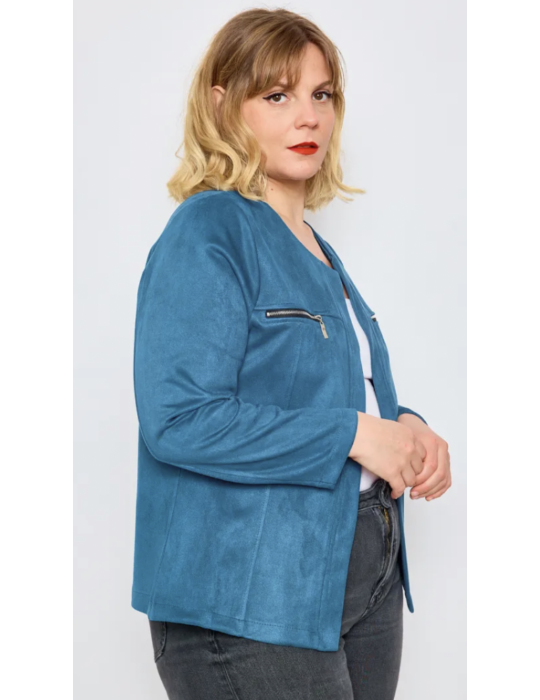 VESTE COURTE SUÉDINE