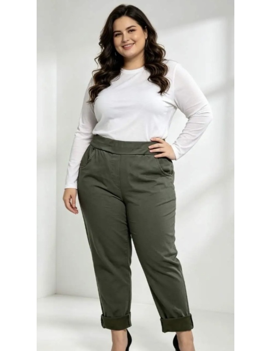 PANTALON Extensible Piment Rouge