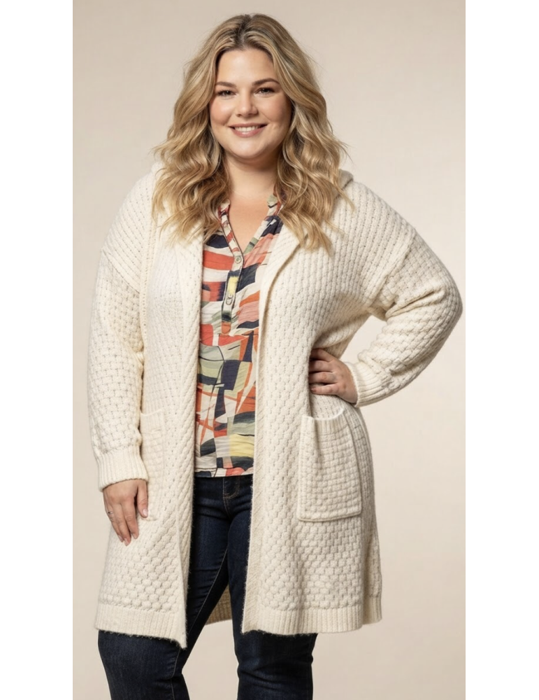 GILET LONG 20% LAINE