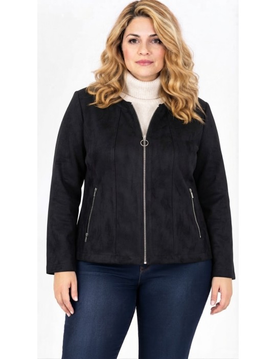 VESTE COURTE SUÉDINE