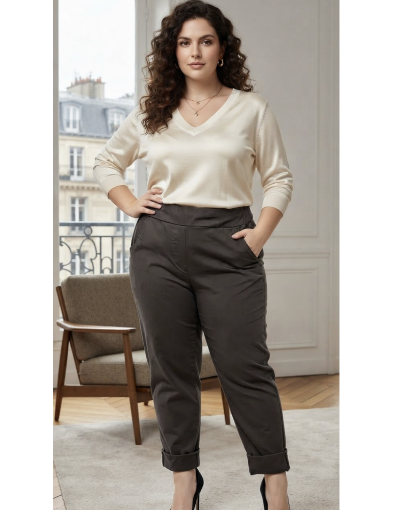 PANTALON Extensible Piment Rouge