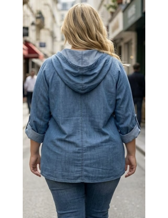 VESTE TENCEL PIMENT ROUGE