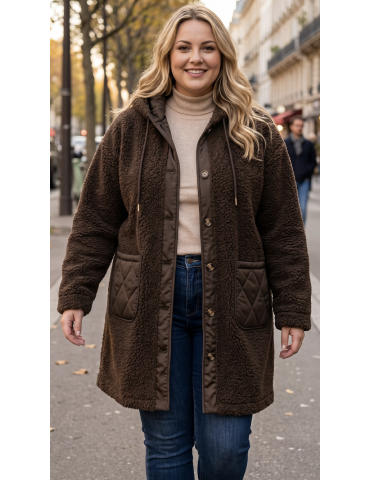 VESTE BOUCLETTE DOUBLÉE