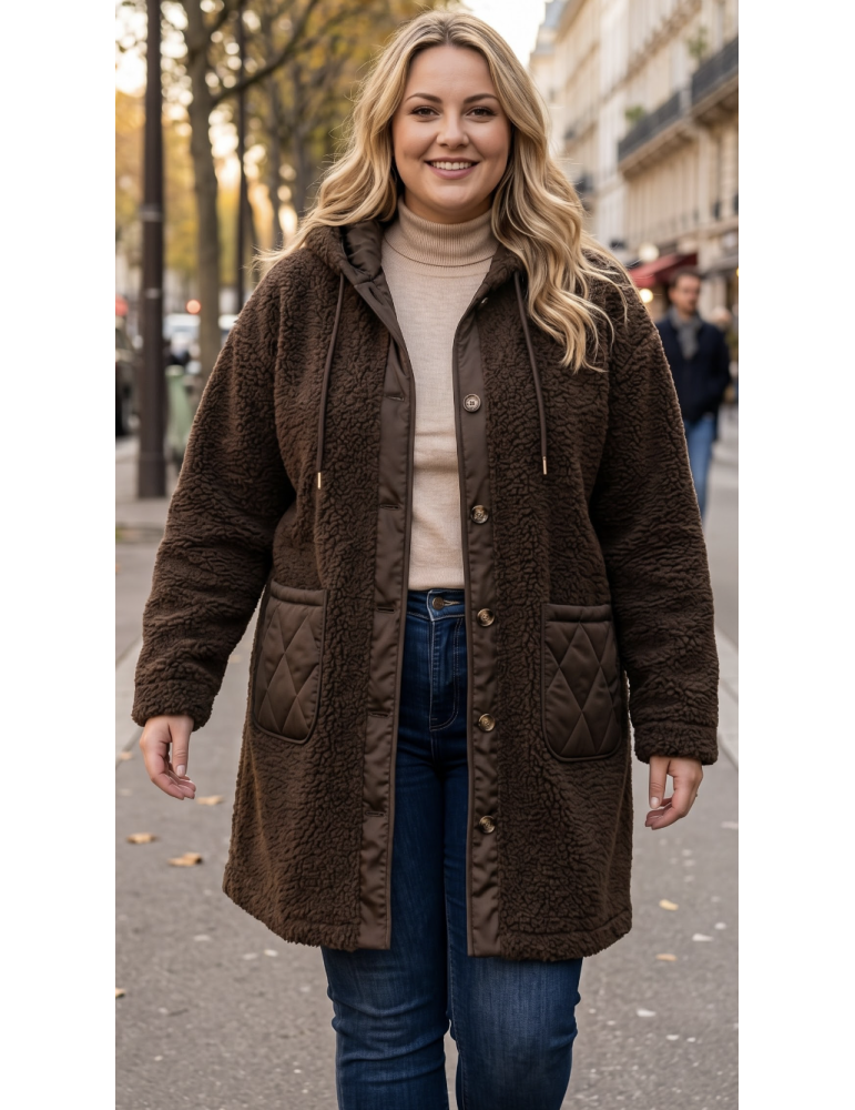 VESTE BOUCLETTE DOUBLÉE