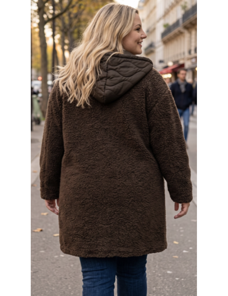 VESTE BOUCLETTE DOUBLÉE