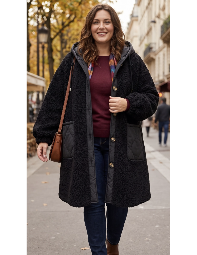 VESTE BOUCLETTE DOUBLÉE