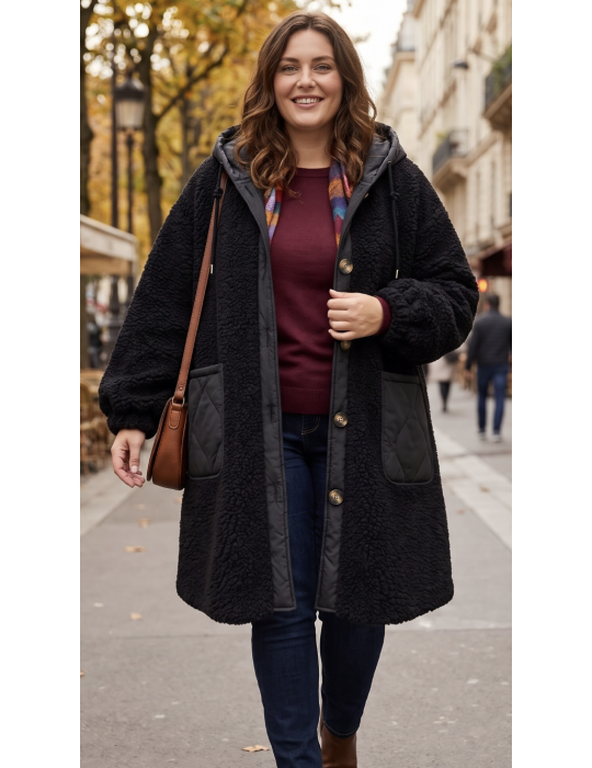 VESTE BOUCLETTE DOUBLÉE