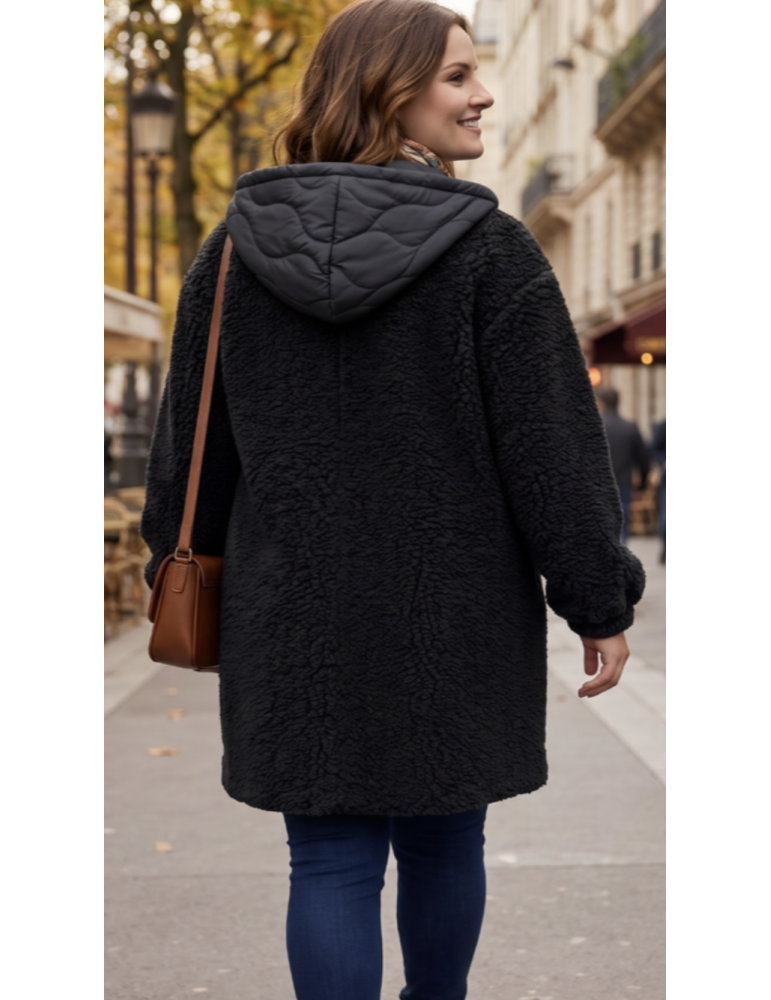 VESTE BOUCLETTE DOUBLÉE