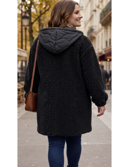 VESTE BOUCLETTE DOUBLÉE